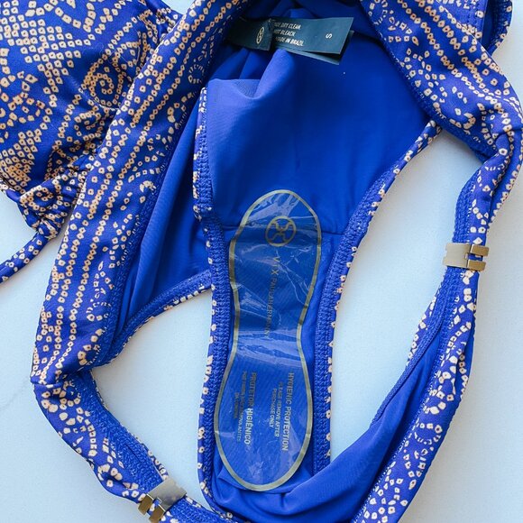 NWOT Vix Paula Hermanny Bia Halter Bikini with gold hardware size small - Picture 4 of 4